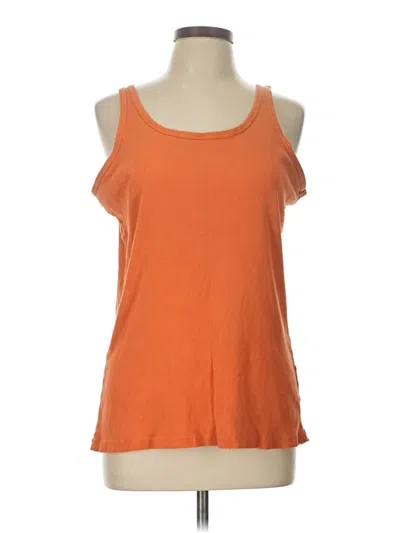Pre-owned Unbranded Tank Top Orange Cold Shoulder Neckline Tops