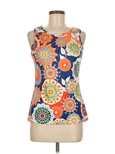 Pre-owned Unbranded Tank Top Orange Halter Neckline Tops