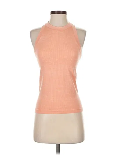 Pre-owned Unbranded Tank Top Orange Halter Neckline Tops