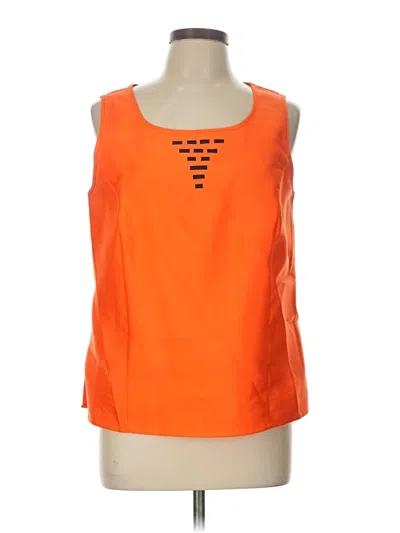 Pre-owned Unbranded Tank Top Orange Halter Neckline Tops