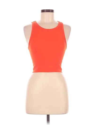 Unbranded Tank Top Orange Halter Neckline Tops