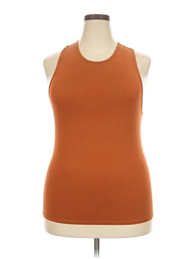 Pre-owned Unbranded Tank Top Orange Halter Neckline Tops