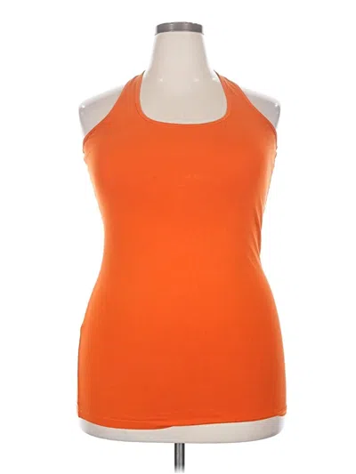 Pre-owned Unbranded Tank Top Orange Halter Neckline Tops