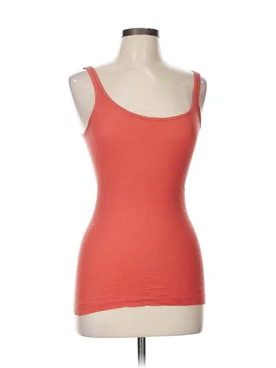 Pre-owned Unbranded Tank Top Orange Scoop Neck Tops