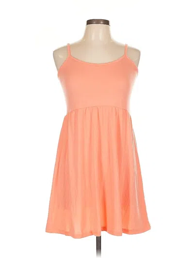 Pre-owned Unbranded Tank Top Orange Strapless Neckline Tops