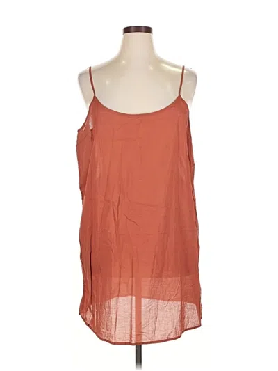 Pre-owned Unbranded Tank Top Orange Strapless Neckline Tops