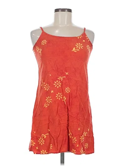 Pre-owned Unbranded Tank Top Orange Strapless Neckline Tops