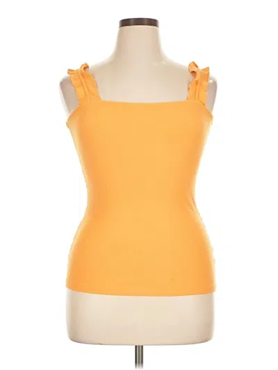 Pre-owned Unbranded Tank Top Orange Strapless Neckline Tops