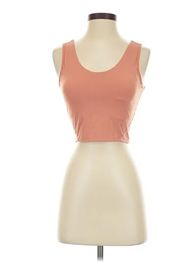 Pre-owned Unbranded Tank Top Orange Strapless Neckline Tops