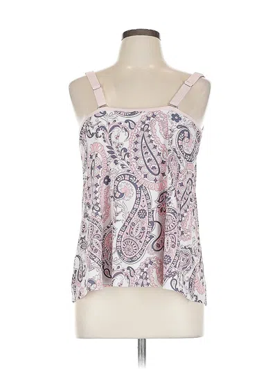 Pre-owned Unbranded Tank Top Pink Cold Shoulder Neckline Tops