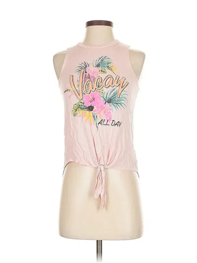 Pre-owned Unbranded Tank Top Pink Halter Neckline Tops