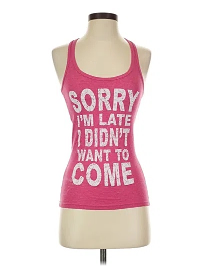 Pre-owned Unbranded Tank Top Pink Halter Neckline Tops