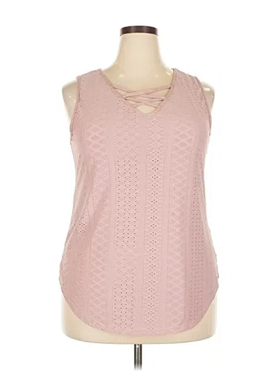 Pre-owned Unbranded Tank Top Pink Keyhole Neckline Tops