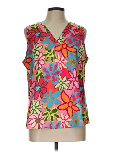 Pre-owned Unbranded Tank Top Pink Plunge Neckline Tops