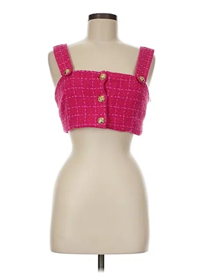 Pre-owned Unbranded Tank Top Pink Square Neckline Tops