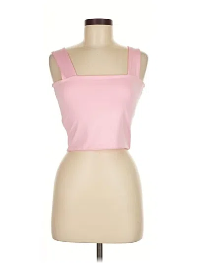 Pre-owned Unbranded Tank Top Pink Strapless Neckline Tops