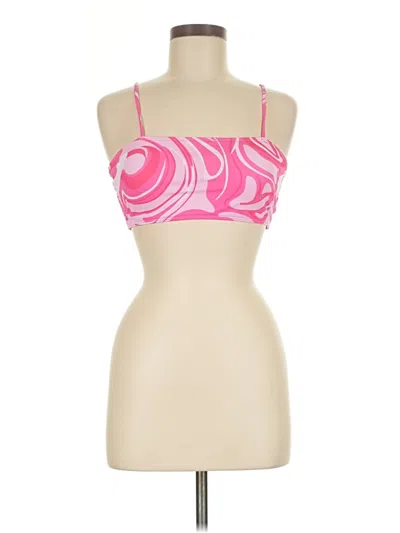 Pre-owned Unbranded Tank Top Pink Strapless Neckline Tops