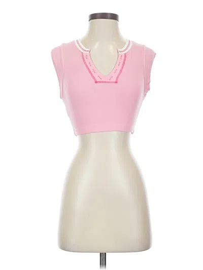 Pre-owned Unbranded Tank Top Pink Strapless Neckline Tops
