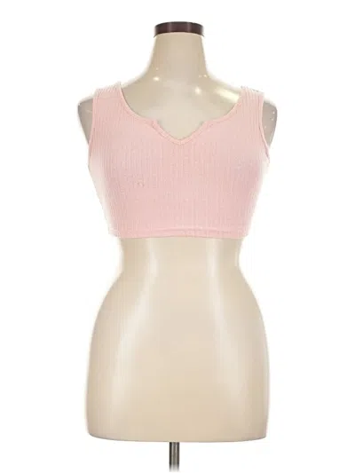 Pre-owned Unbranded Tank Top Pink Strapless Neckline Tops