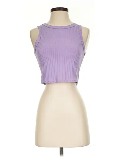 Pre-owned Unbranded Tank Top Purple Halter Neckline Tops