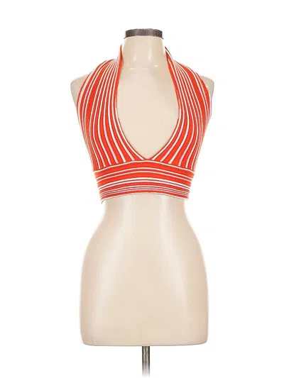 Pre-owned Unbranded Tank Top Red Halter Neckline Tops