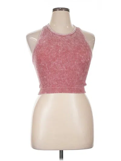 Pre-owned Unbranded Tank Top Red Halter Neckline Tops