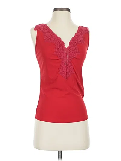 Pre-owned Unbranded Tank Top Red Plunge Neckline Tops