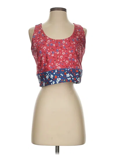 Pre-owned Unbranded Tank Top Red Strapless Neckline Tops