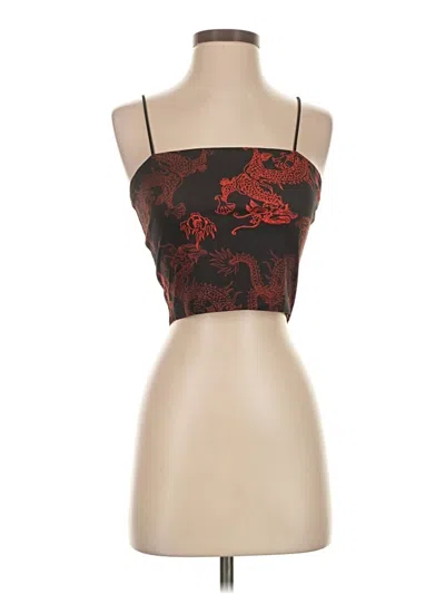 Pre-owned Unbranded Tank Top Red Strapless Neckline Tops