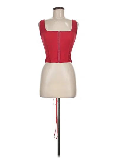 Pre-owned Unbranded Tank Top Red Strapless Neckline Tops