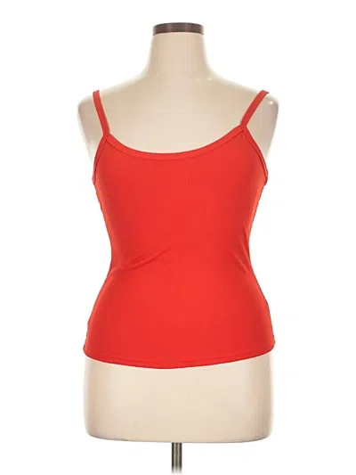 Pre-owned Unbranded Tank Top Red Strapless Neckline Tops