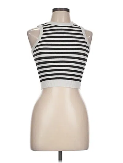 Pre-owned Unbranded Tank Top Silver Halter Neckline Tops