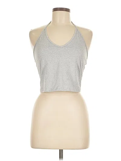 Pre-owned Unbranded Tank Top Silver Halter Neckline Tops