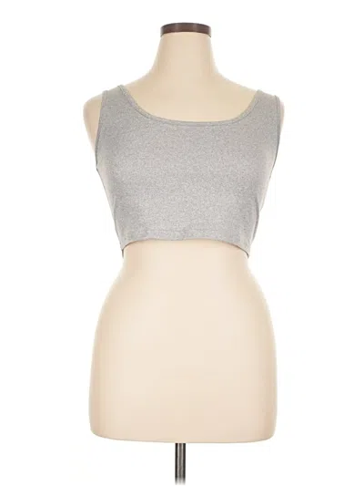 Pre-owned Unbranded Tank Top Silver Strapless Neckline Tops