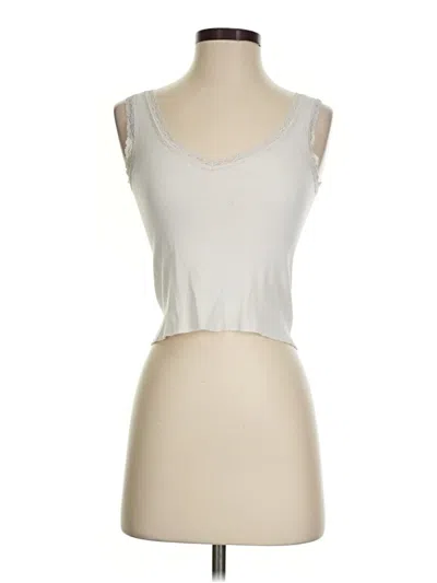 Pre-owned Unbranded Tank Top Silver Strapless Neckline Tops