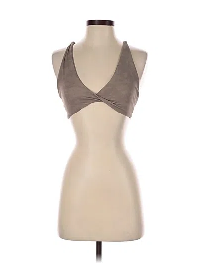 Pre-owned Unbranded Tank Top Tan Halter Neckline Tops In Brown