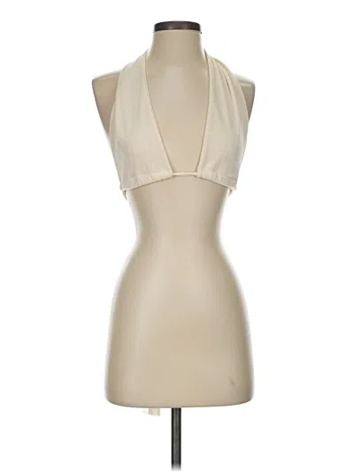 Pre-owned Unbranded Tank Top Tan Halter Neckline Tops In Brown