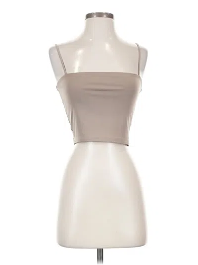 Pre-owned Unbranded Tank Top Tan Strapless Neckline Tops