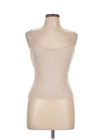 Pre-owned Unbranded Tank Top Tan Strapless Neckline Tops