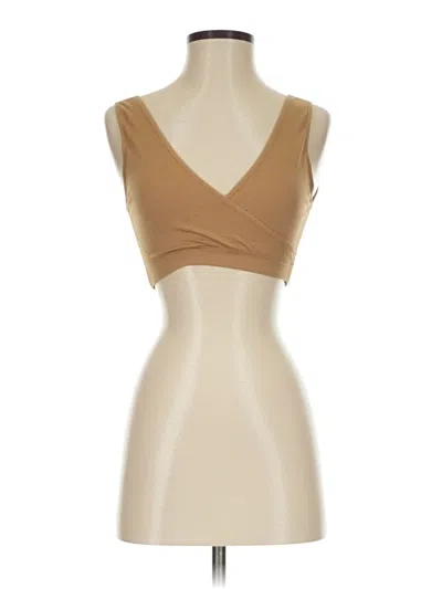 Pre-owned Unbranded Tank Top Tan Strapless Neckline Tops