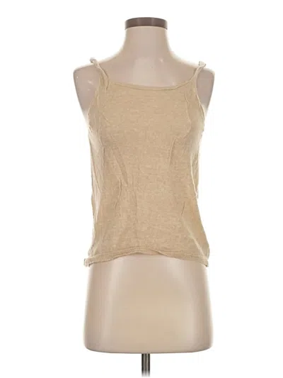 Pre-owned Unbranded Tank Top Tan Strapless Neckline Tops