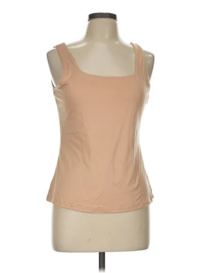 Pre-owned Unbranded Tank Top Tan Strapless Neckline Tops