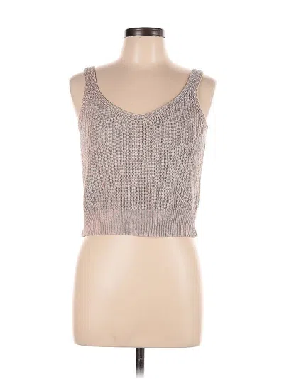 Pre-owned Unbranded Tank Top Tan Strapless Neckline Tops In Brown