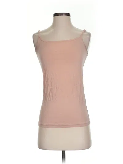 Pre-owned Unbranded Tank Top Tan Strapless Neckline Tops In Brown