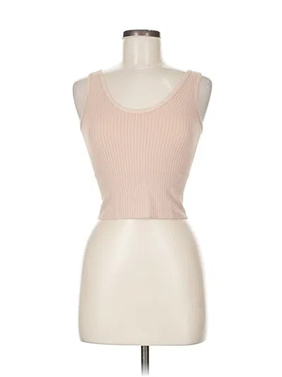 Pre-owned Unbranded Tank Top Tan Strapless Neckline Tops In Brown