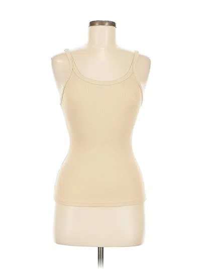 Pre-owned Unbranded Tank Top Tan Strapless Neckline Tops In Brown