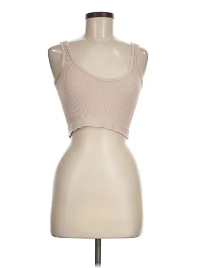 Pre-owned Unbranded Tank Top Tan Strapless Neckline Tops In Brown