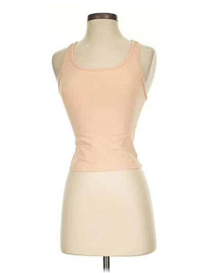 Pre-owned Unbranded Tank Top Tan Strapless Neckline Tops In Brown