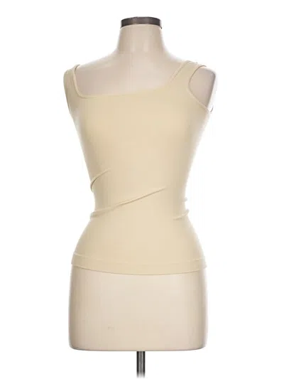 Pre-owned Unbranded Tank Top Tan Strapless Neckline Tops In Brown