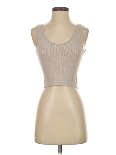 Pre-owned Unbranded Tank Top Tan Strapless Neckline Tops In Brown